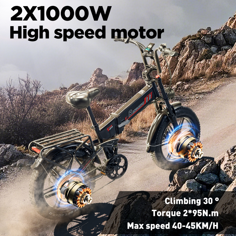RANDRIDE YX20M-2 All Terrain Bike (ATB) (Laufradgröße: 20 Zoll, Unisex-Rad, schwarz, blau)