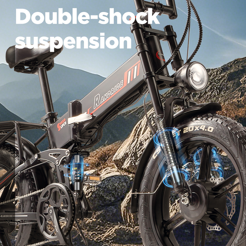RANDRIDE YX20M-2 All Terrain Bike (ATB) (Laufradgröße: 20 Zoll, Unisex-Rad, schwarz, blau)