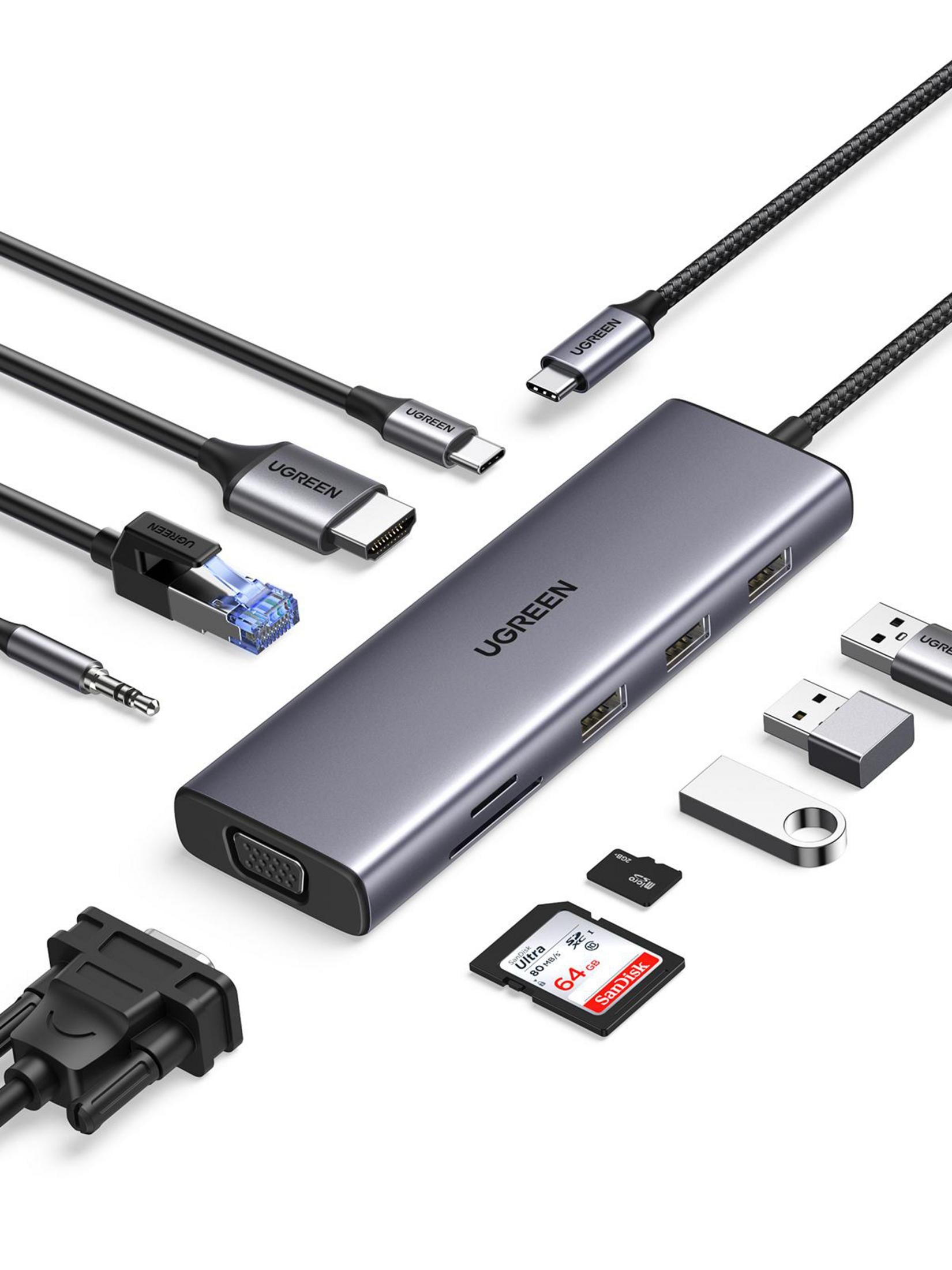 UGREEN 15601 ADAPTATEUR MULTIFONCTION USB-C Station d'accueil