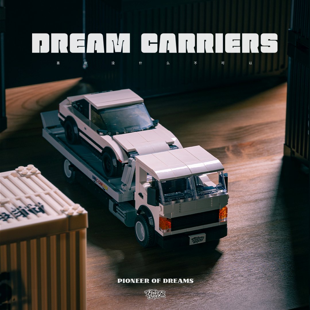 Klocki POWERBUILD Samochód Dream Carriers Laweta Hydrauliczna
