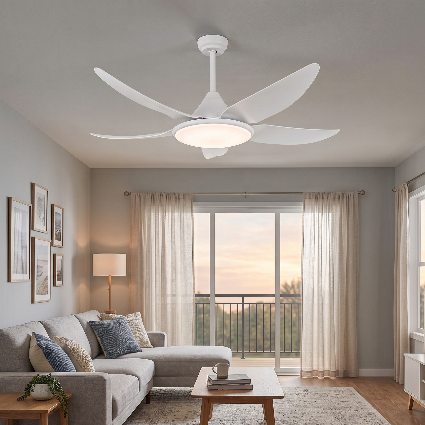 Ventilador de techo con luz - ORBEGOZO CP 132120, 40 W, 6 velocidades, Blanco