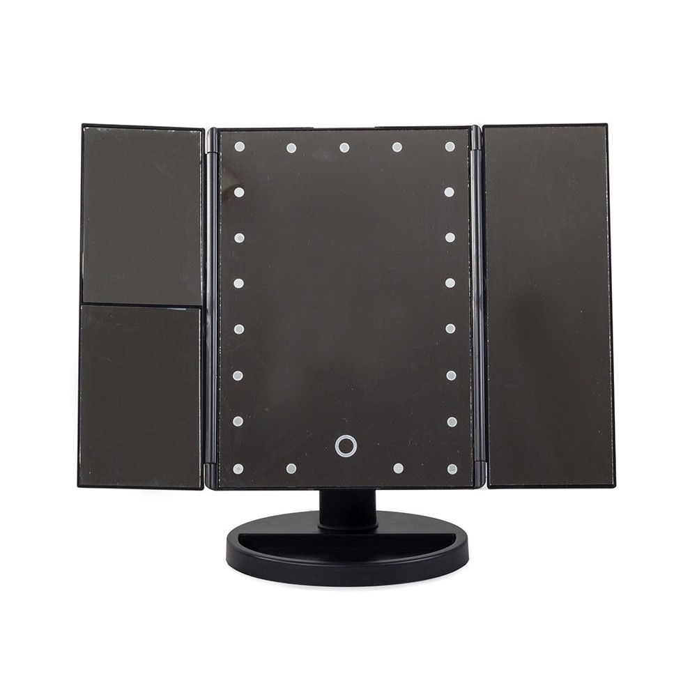 SPECCHIO LED EXTRALINK con ingrandimento, pieghevole, illuminato, con base