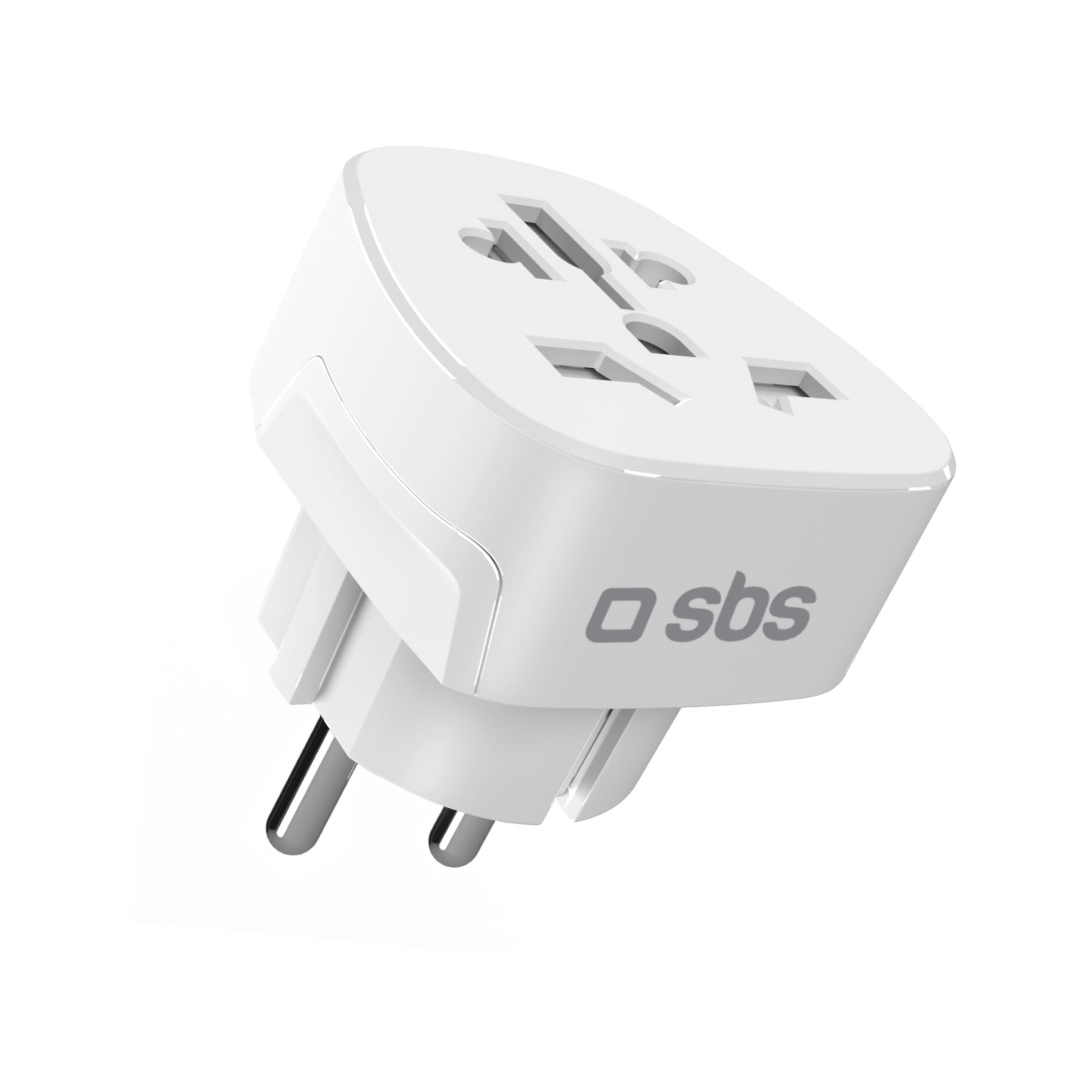 Cargador de móvil - SBS ADAPTADOR DE VIAJE MUNDIAL, Blanco
