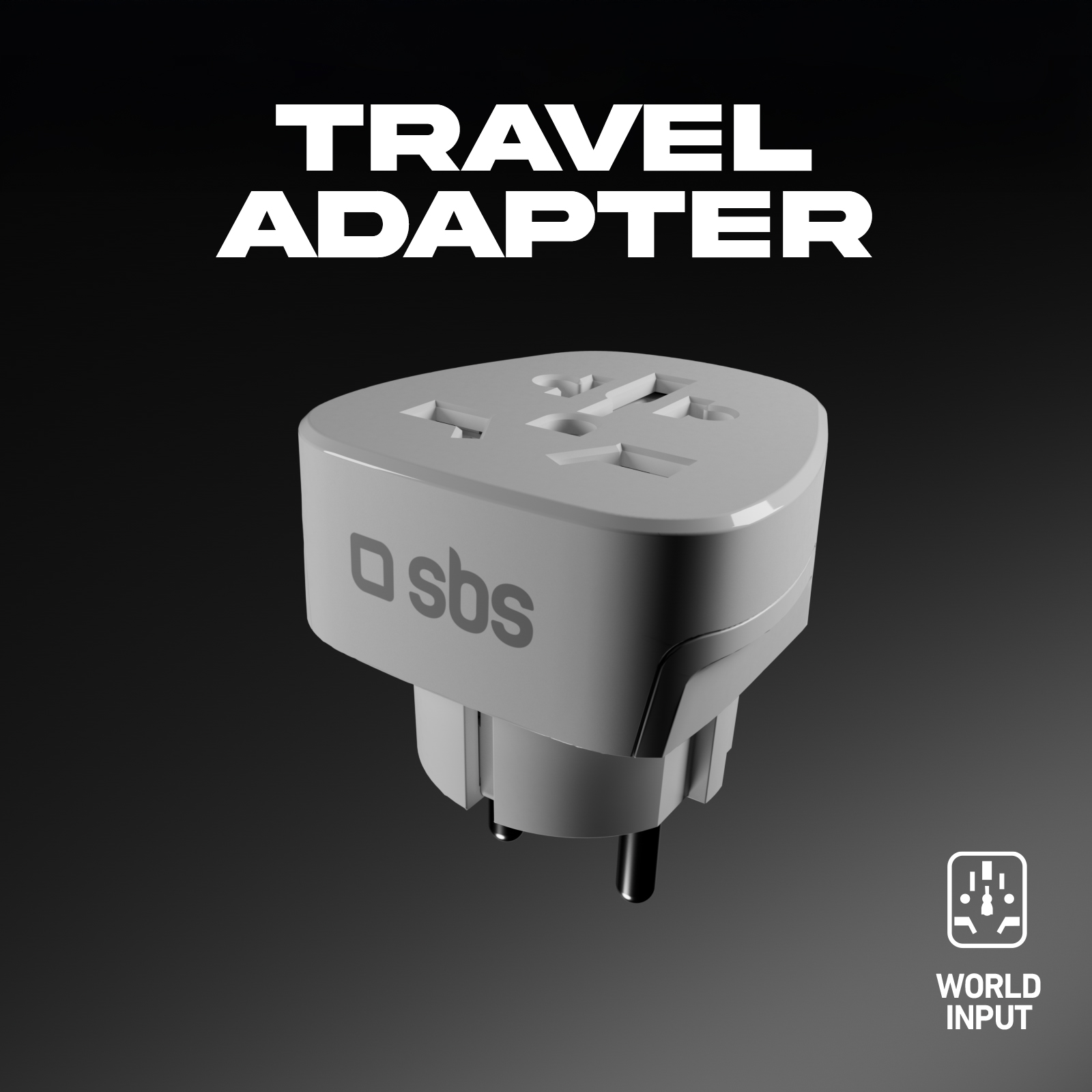 Cargador de móvil - SBS ADAPTADOR DE VIAJE MUNDIAL, Blanco