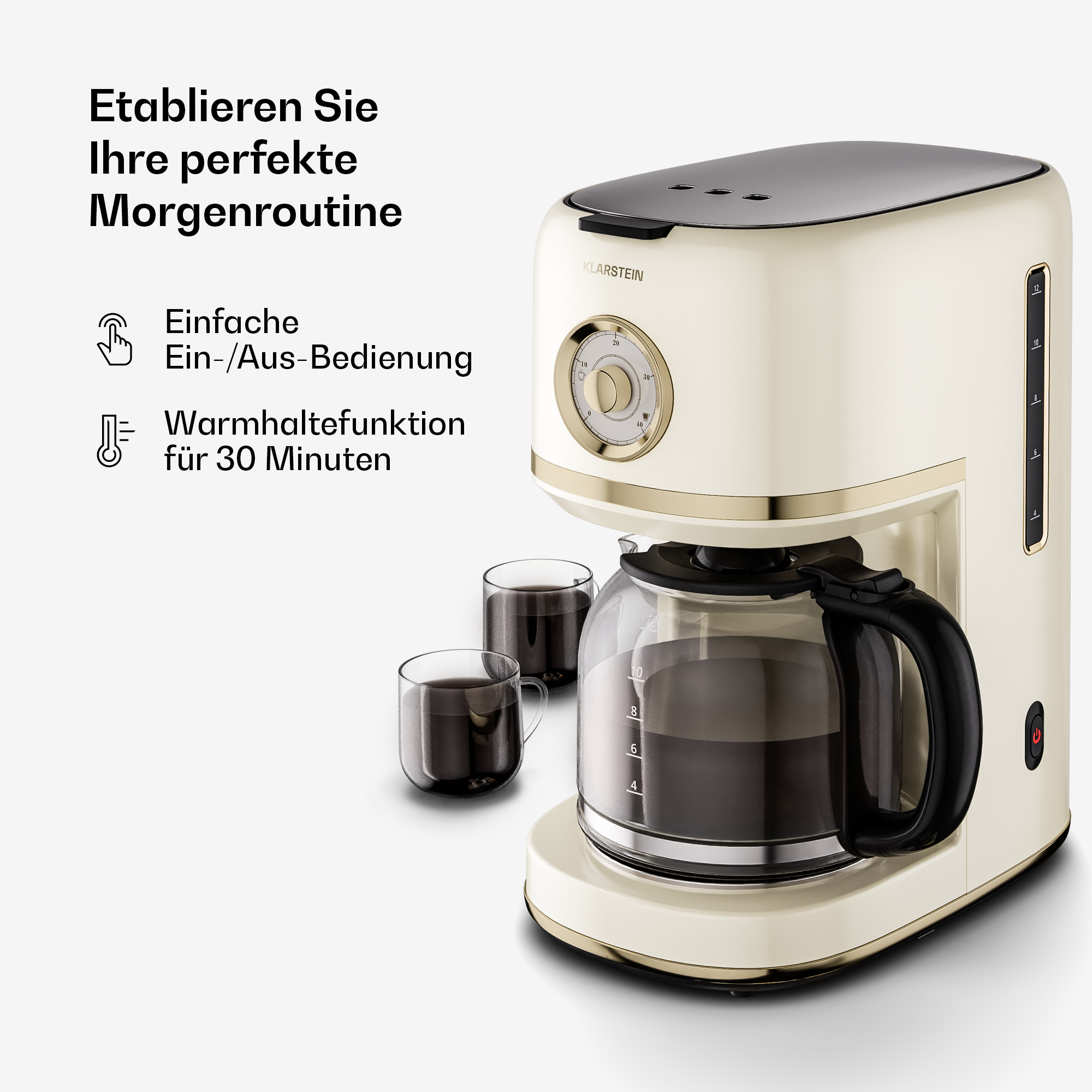 KLARSTEIN Victoria macchina caffè americano, Nero