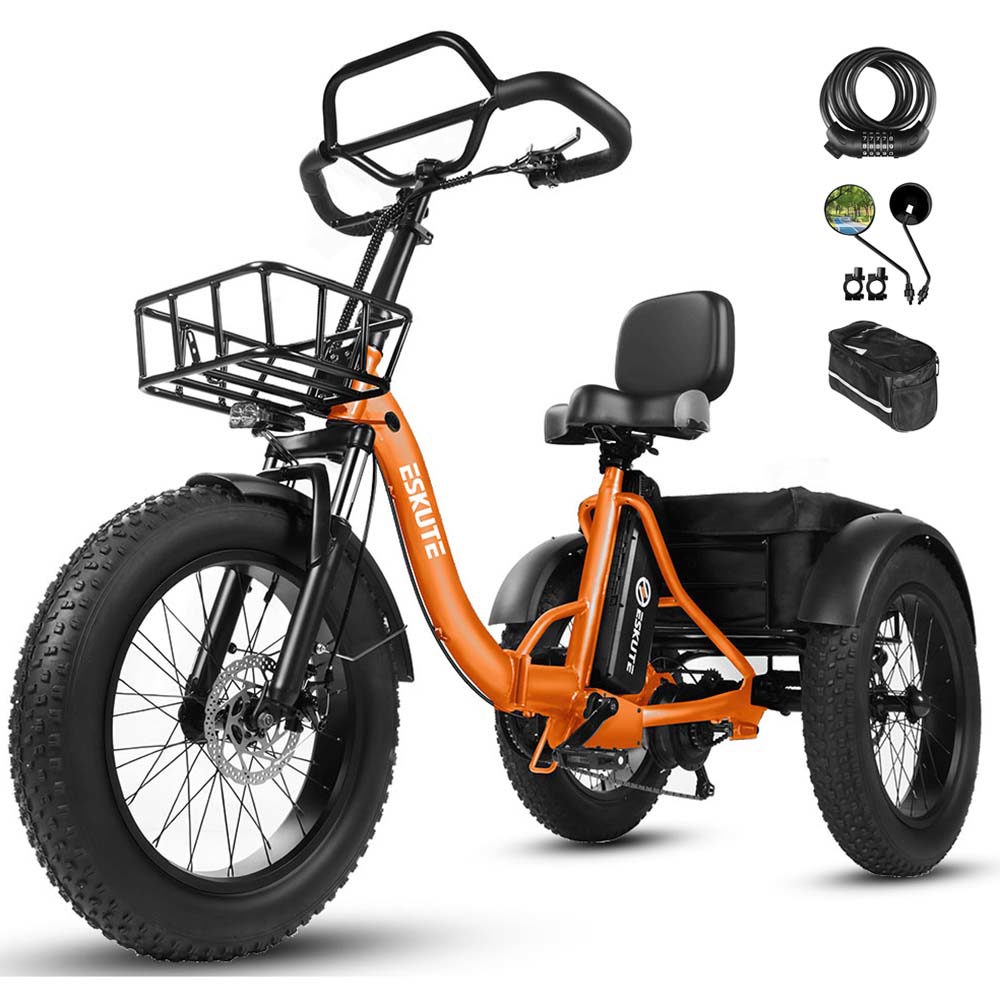 Bicicletta pieghevole ESKUTE T302 Pro+(Borsa per telefono + Specchietti retrovisori + Lucchetto a combinazione )