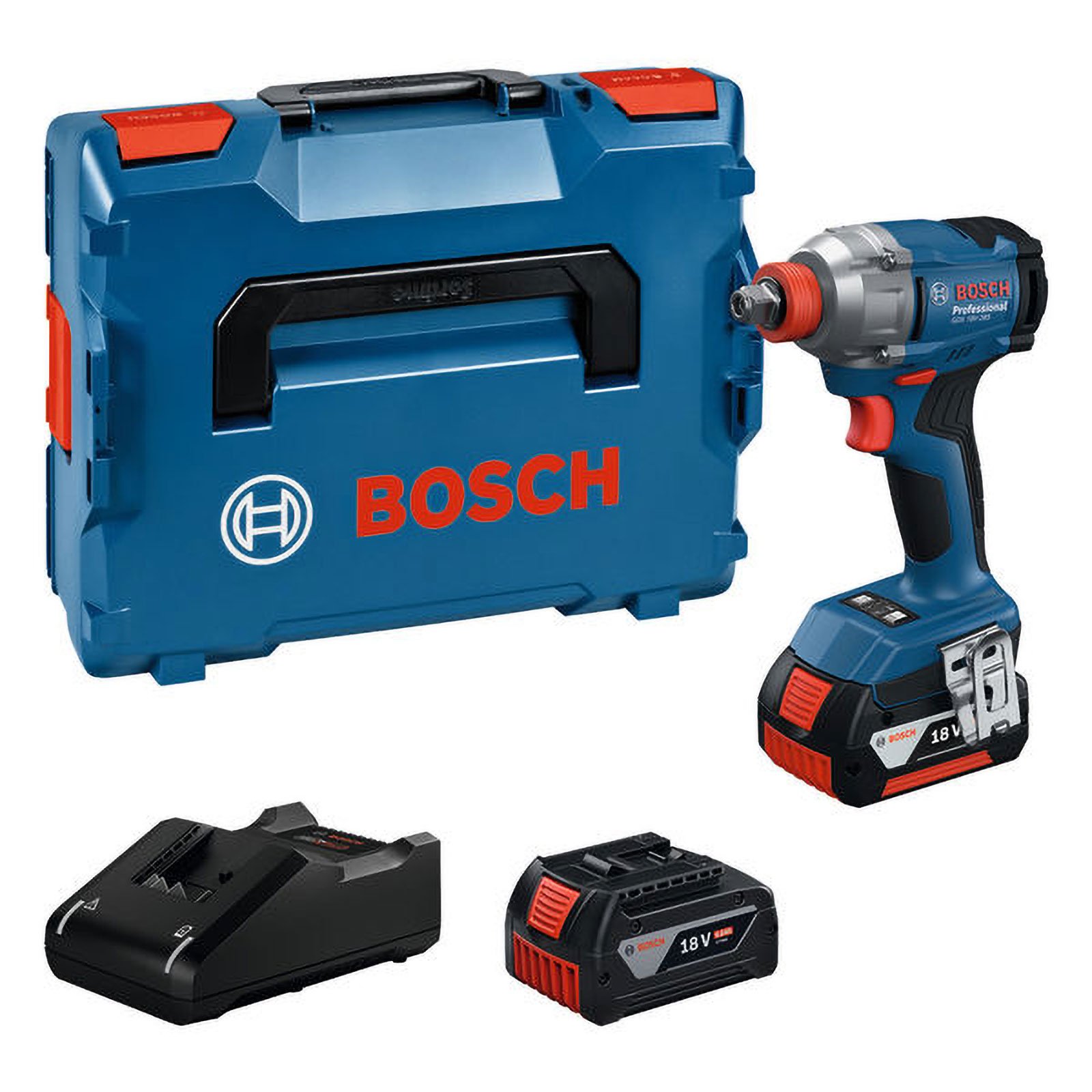 BOSCH 06019N2102 GDX 18V-285 2x4 Ah Akülü 1/4 Darbeli Vidalama 1/2 Somun Sıkma