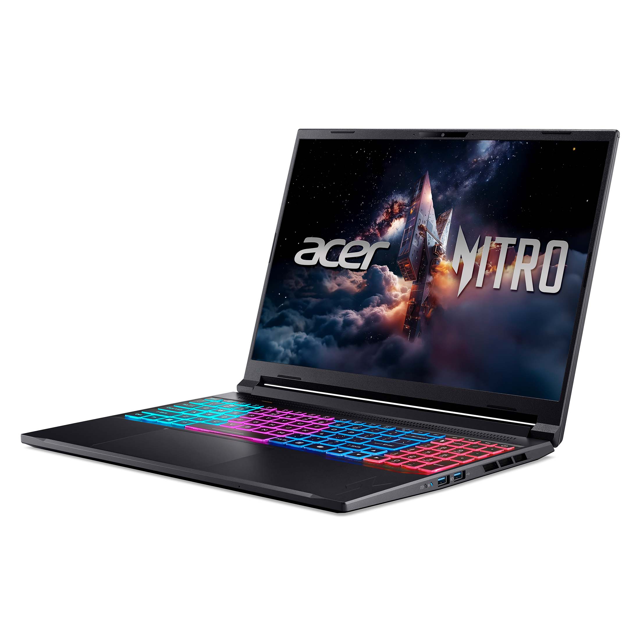 ACER Nitro V 16S, Office 2024 Pro, Ordinateur portable mit 16 " Display, QWERTZ - Allemand, Rétroéclairé : RGB (4 zones), Pavé numérique, Intel® Core™ 7 Prozessor, 8 GB RAM, 1 TB SSD, Obsidian Black