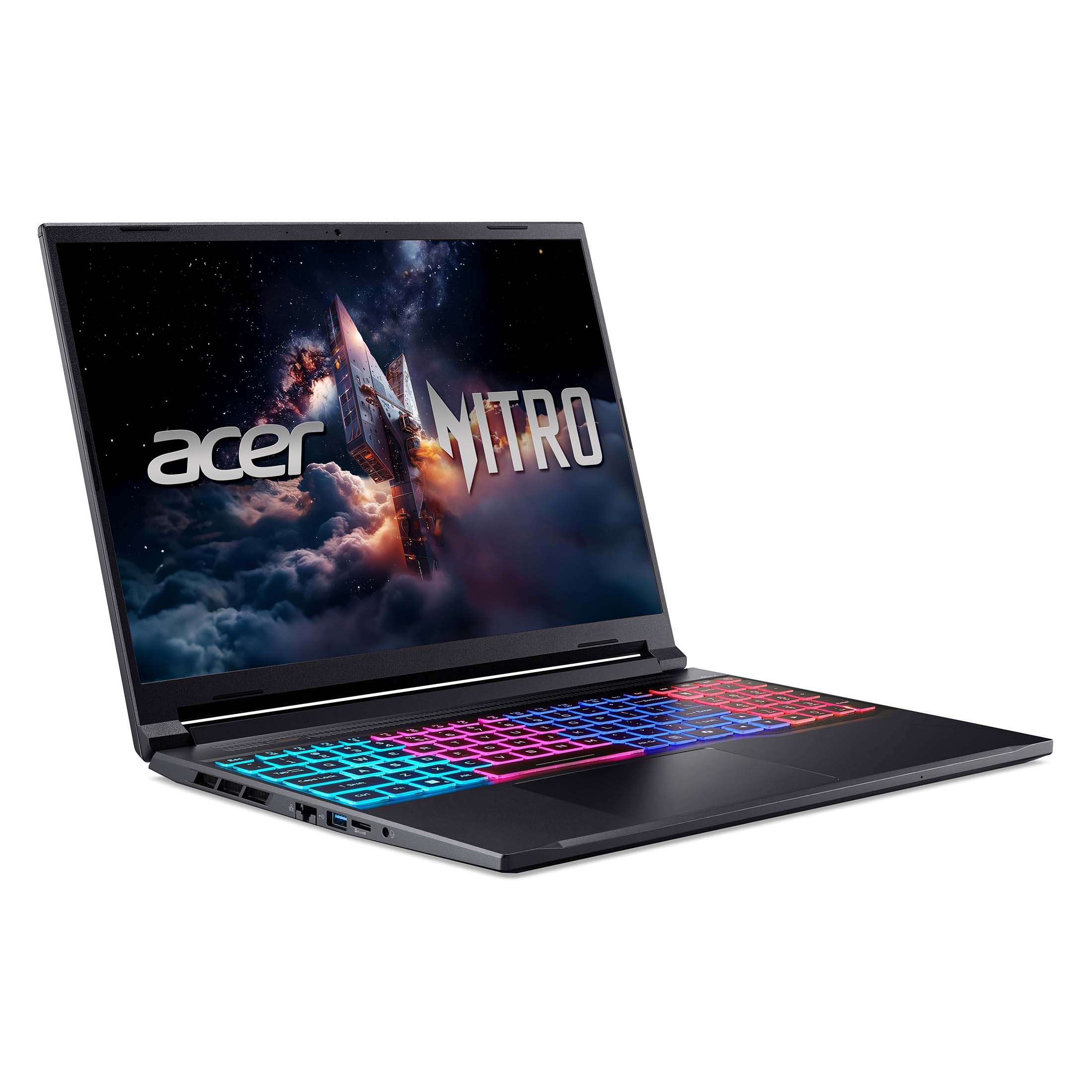 ACER Nitro V 16S, Office 2024 Pro, Ordinateur portable mit 16 " Display, QWERTZ - Allemand, Rétroéclairé : RGB (4 zones), Pavé numérique, Intel® Core™ 7 Prozessor, 8 GB RAM, 1 TB SSD, Obsidian Black