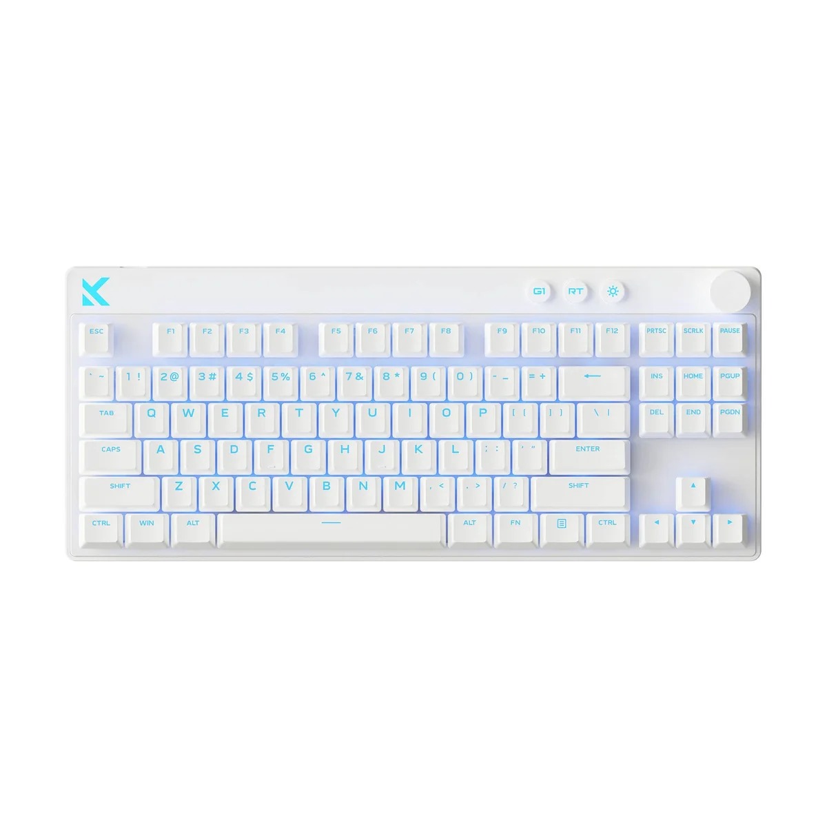 TASTIERA MCHOSE Mix 87 HE, QWERTY, Porta USB, Bianco