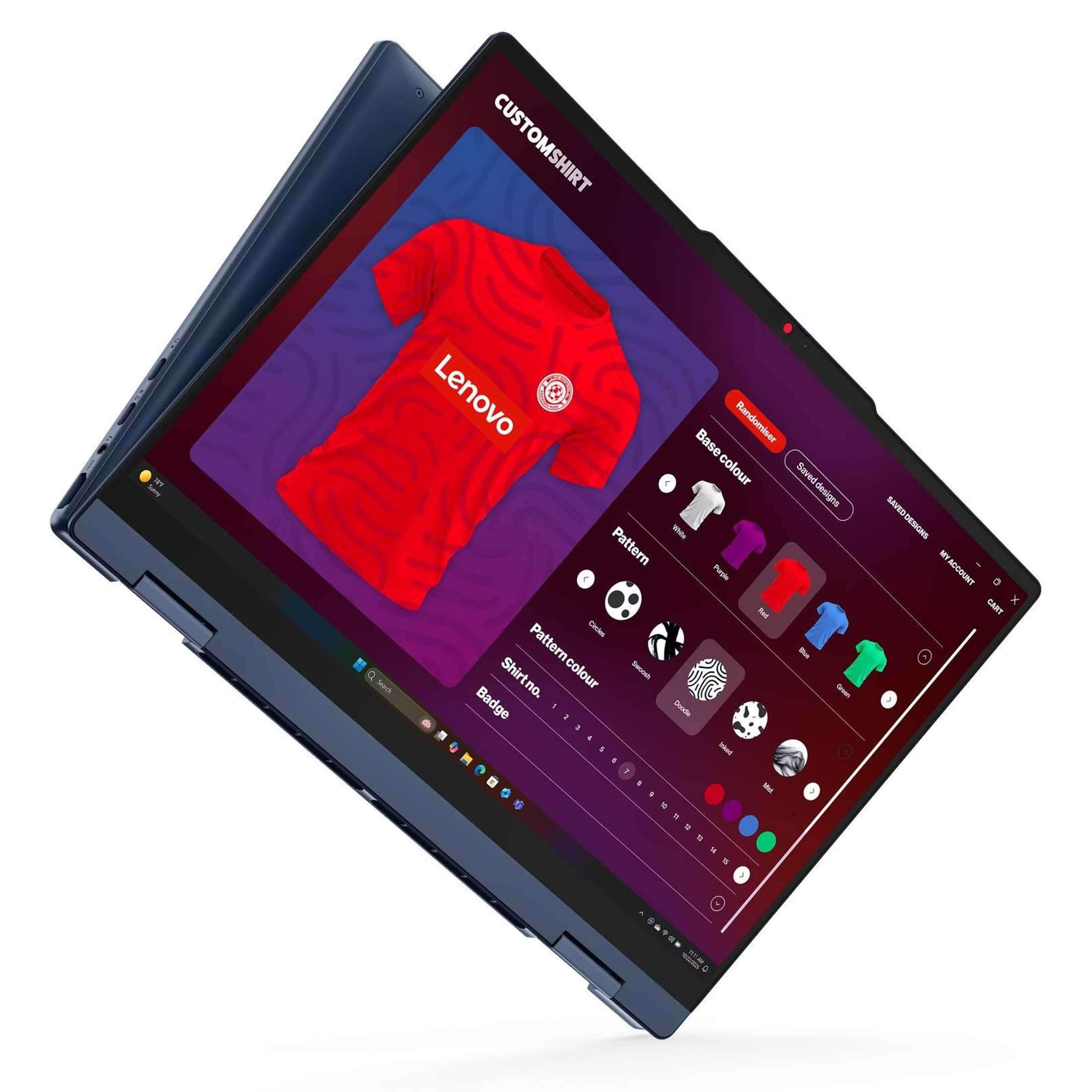 LENOVO IdeaPad 5 2-in-1, Office 2024 Pro, Notebook mit 14 " Display Touchscreen, QWERTZ - Deutsch, Beleuchtet: Weiß, Intel® Core™ Ultra 7 Prozessor, 96 GB RAM, 4 TB SSD, Cosmic Blue