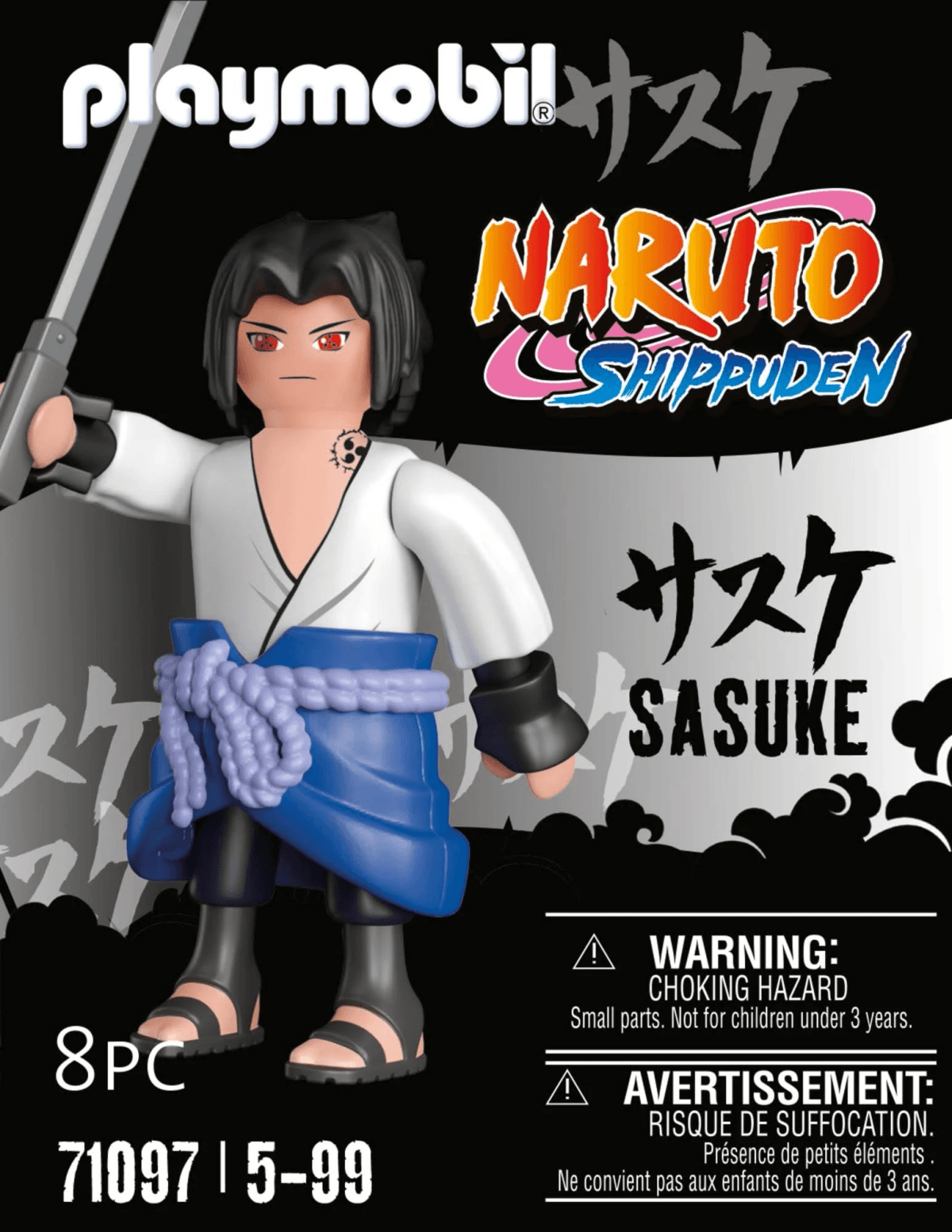 Espada de juguete - PLAYMOBIL Sasuke, Naruto Shippuden, 7,5 cm, 5 año(s), Plástico
