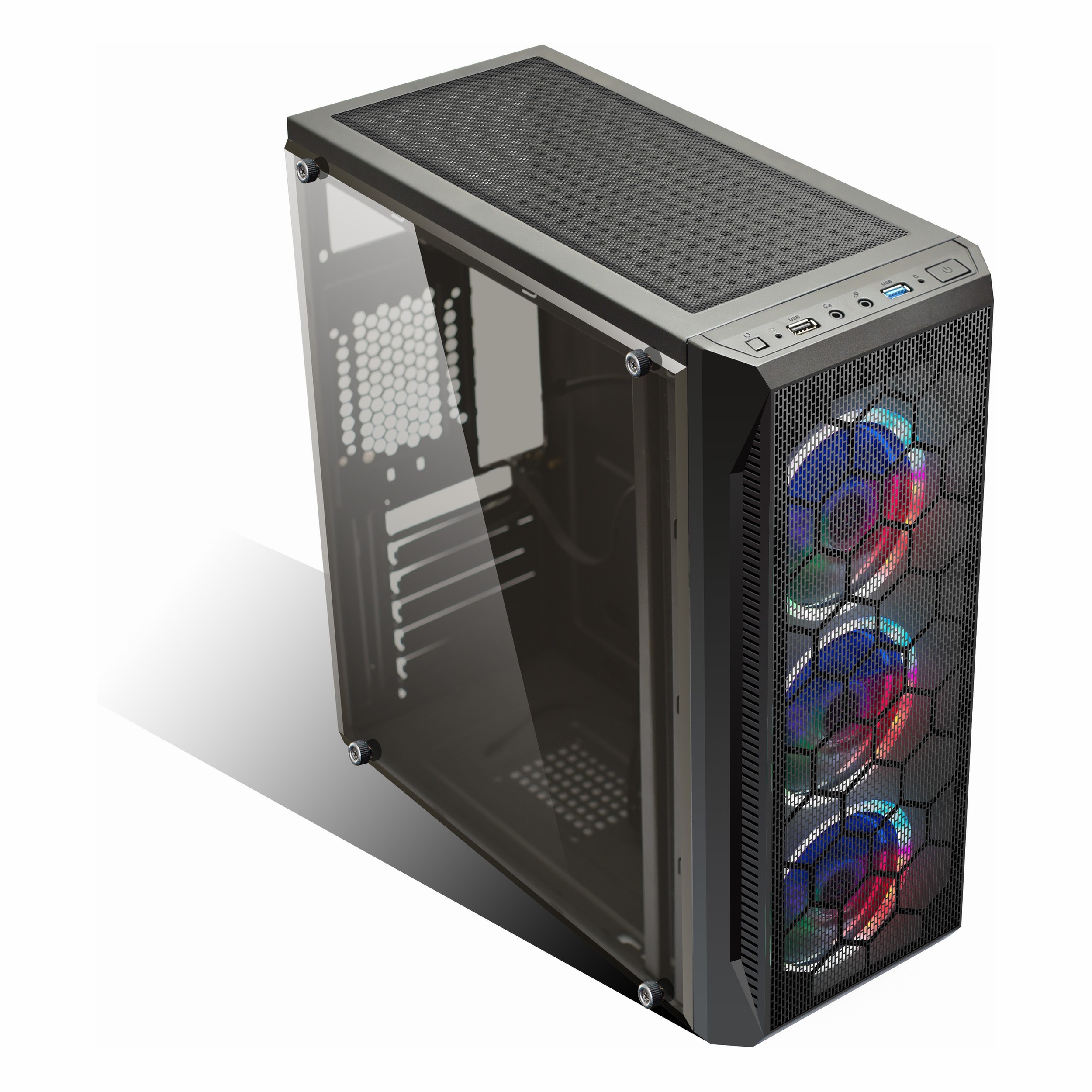 HIPER Zoe 600W USB 3.2 LED ATX Mid Tower Bilgisayar Kasası