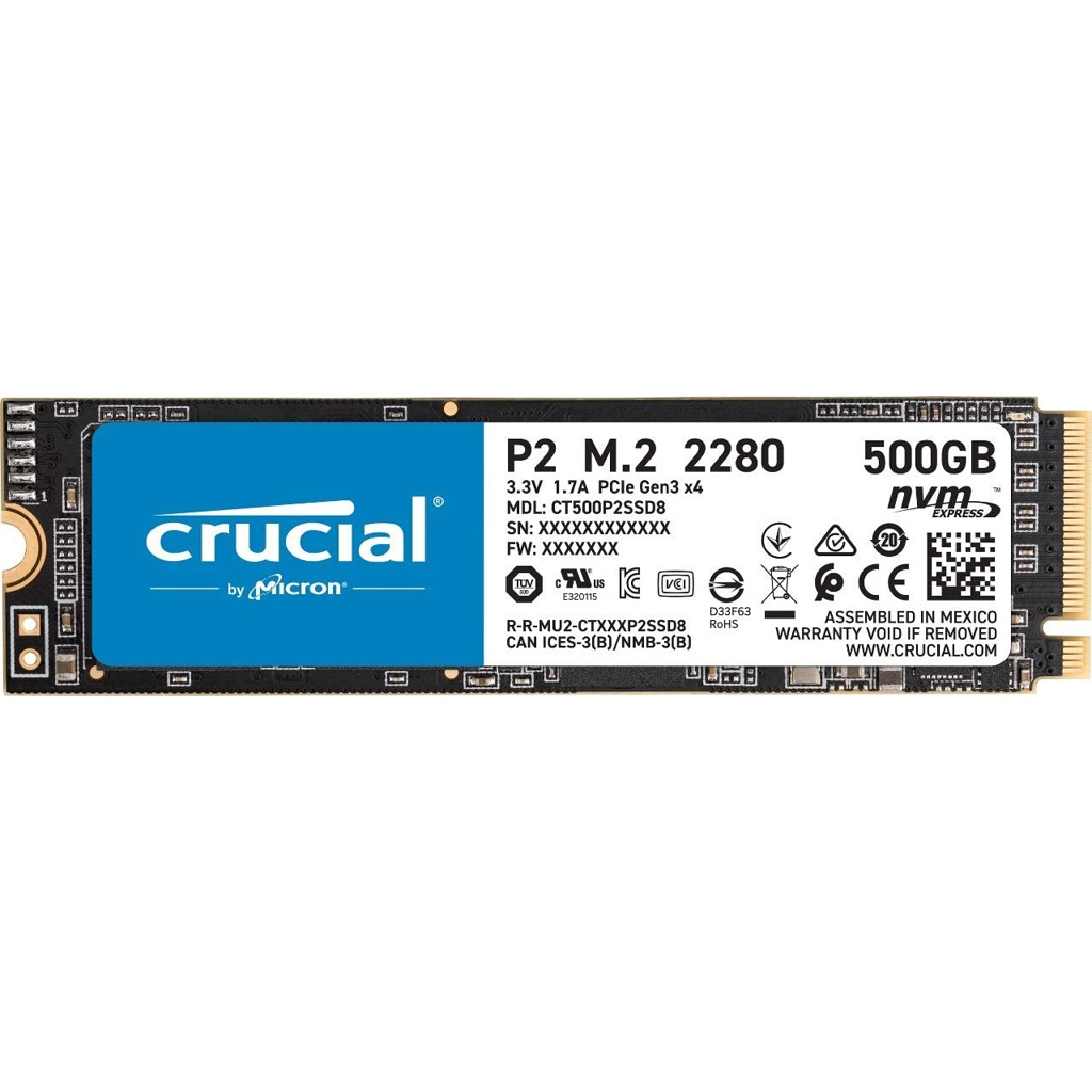 Disco Duro SSD 500 GB - CRUCIAL CT500P2SSD8