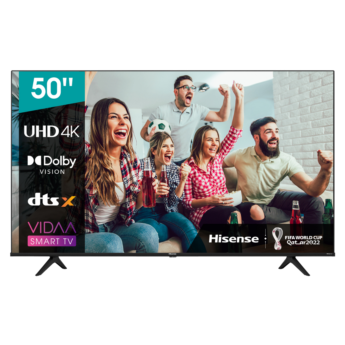 TV LED 50" - HISENSE, UHD 4K, Negro