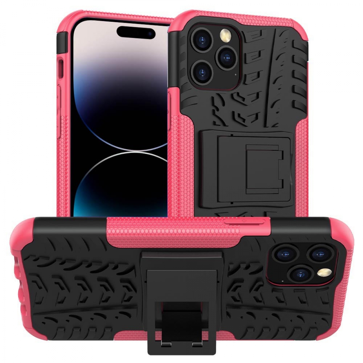 CASEONLINE 2i1, Backcover, Apple, iPhone 14 Pro Max, Rosa