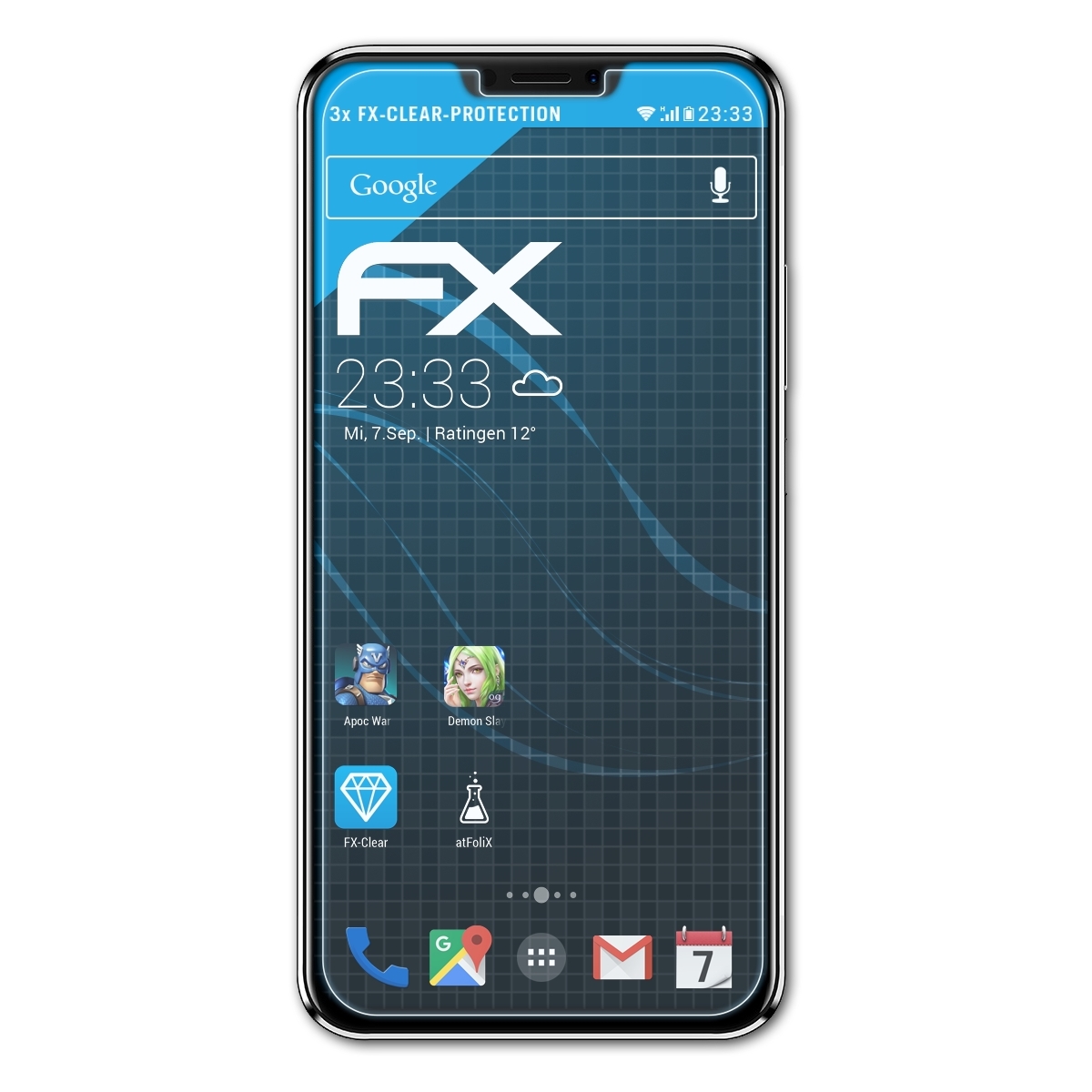 ATFOLIX 3x FX-Clear Displayschutz(für Lenovo Z5)