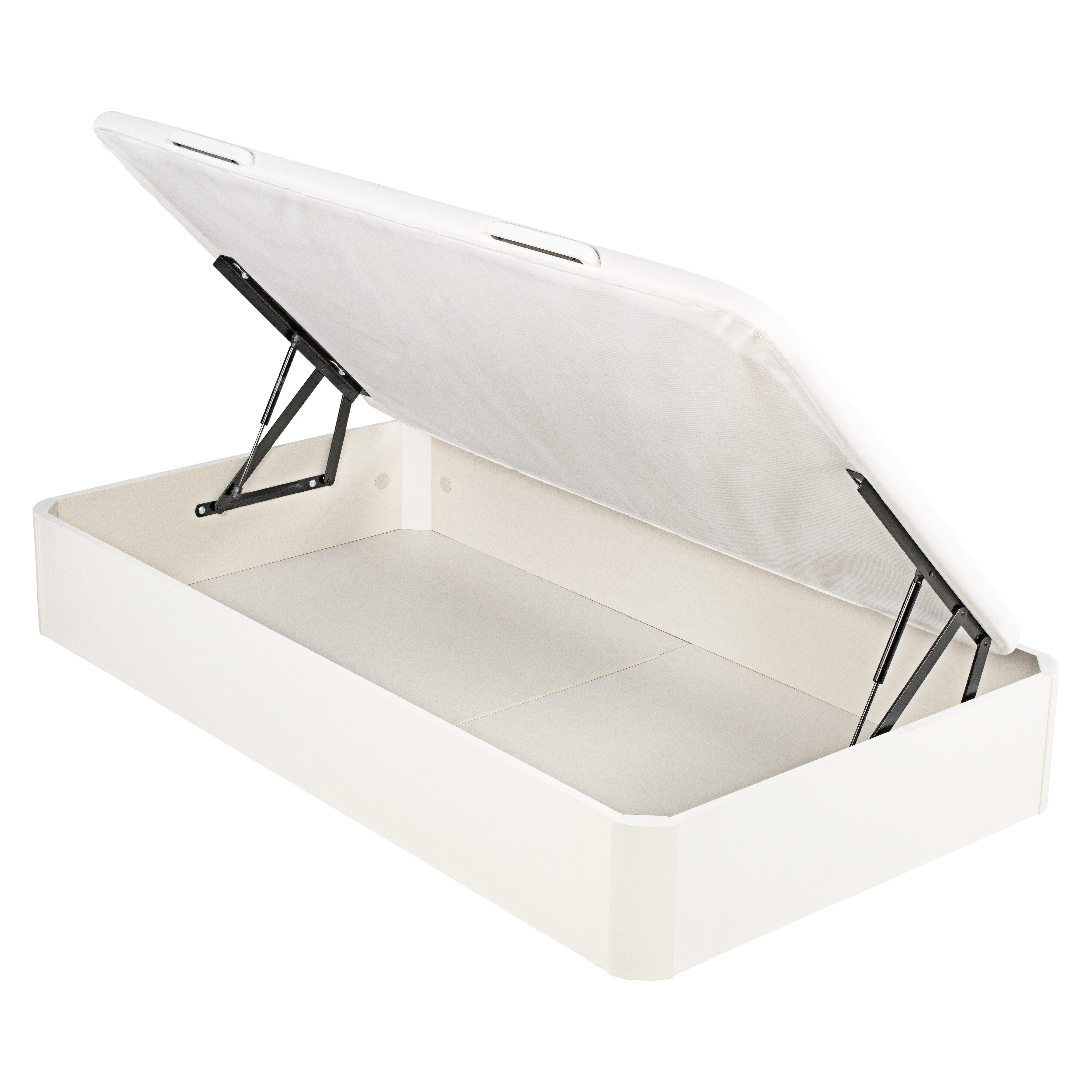 Somier Canapé Apertura lateral blanco 105x190 royal sleep cama juvenil montaje en el domicilio incluido alta y capacidad apto todos colchones 32 cm 3