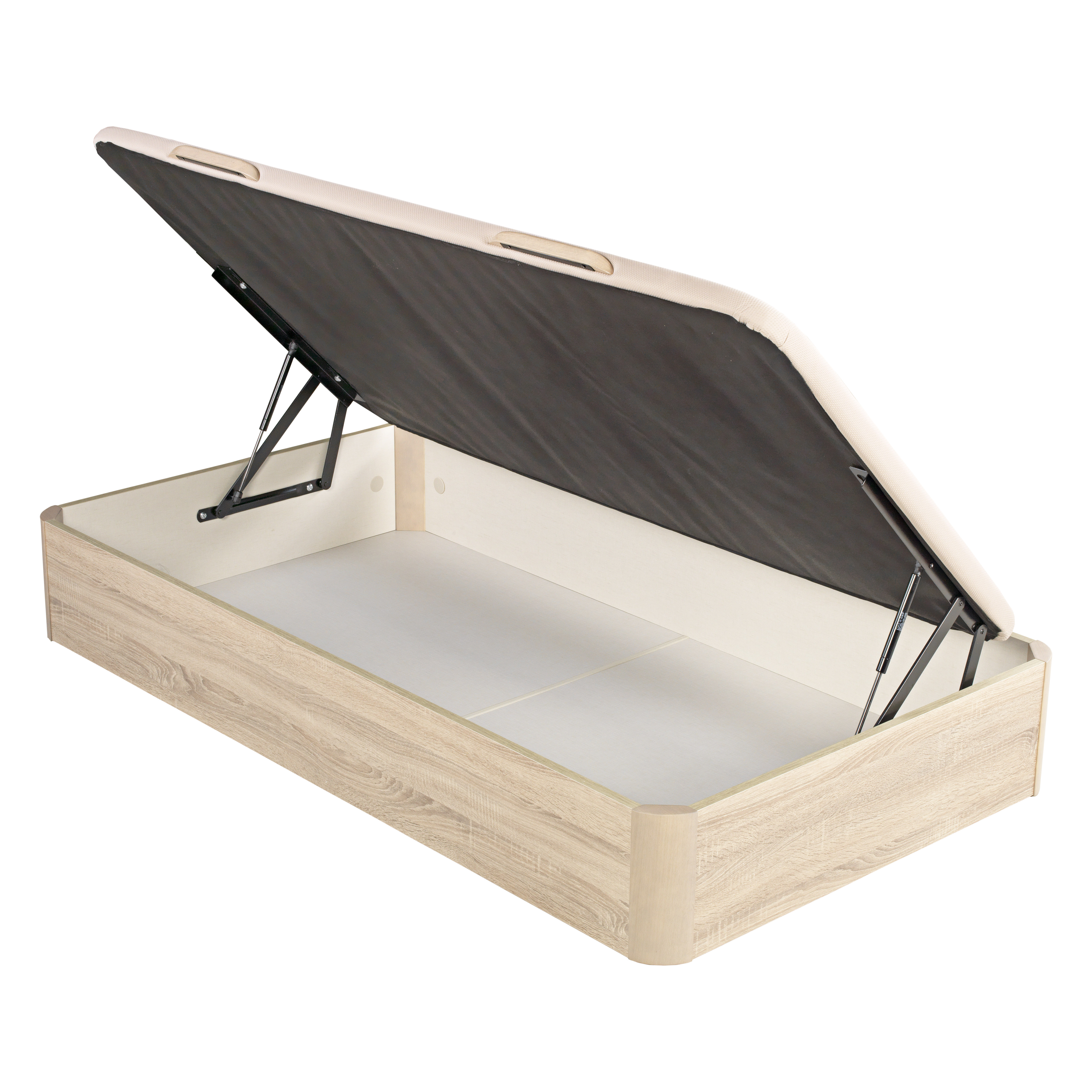 Somier - Canapé apertura lateral natural 90x190 ROYAL SLEEP, Canapé cama juvenil apertura lateral, montaje en el domicilio Incluido, natural, alta resistencia y capacidad, apto todos colchones, 32 cm, 3 años garantía, Natural