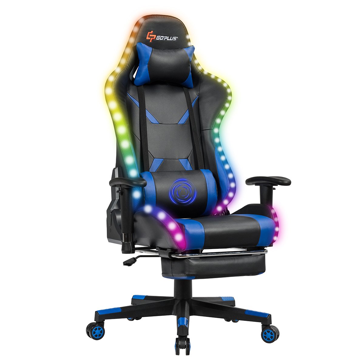 COSTWAY PC Stuhl Gaming Stuhl, Blau | MediaMarkt