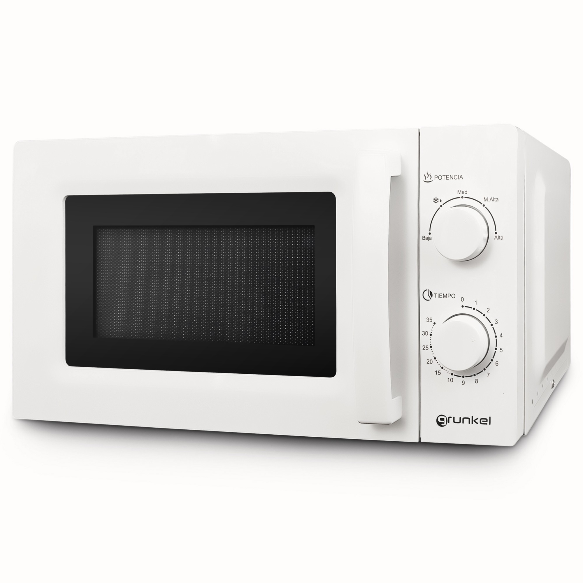 Microondas libre instalación - MW-20BB GRUNKEL, 600 W, 4 potencia, 20 l, Blanco