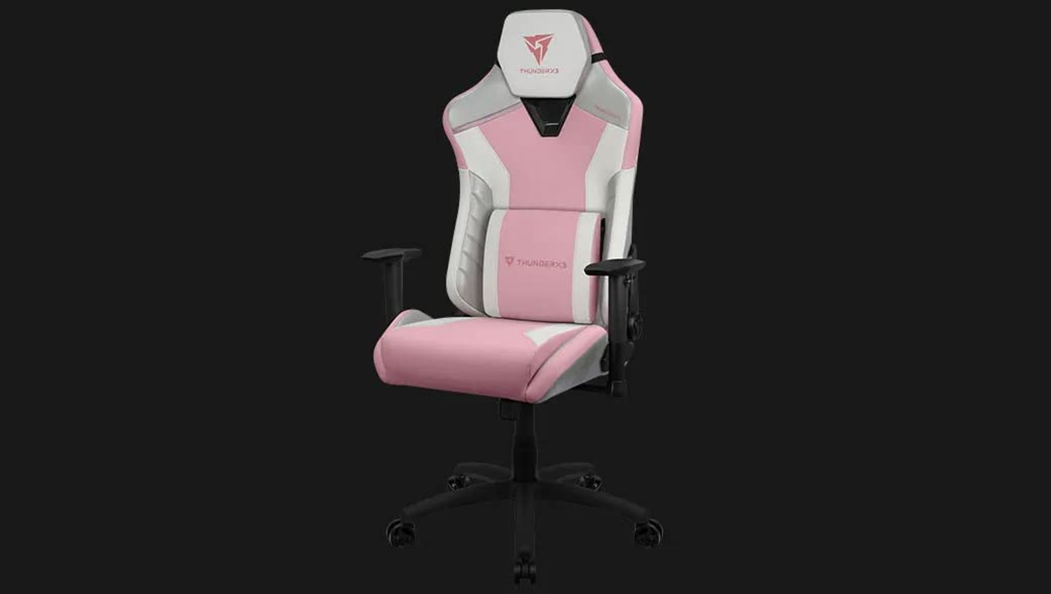Silla gaming - TEGC-204510S.21 THUNDERX3, Blanco/Rosa