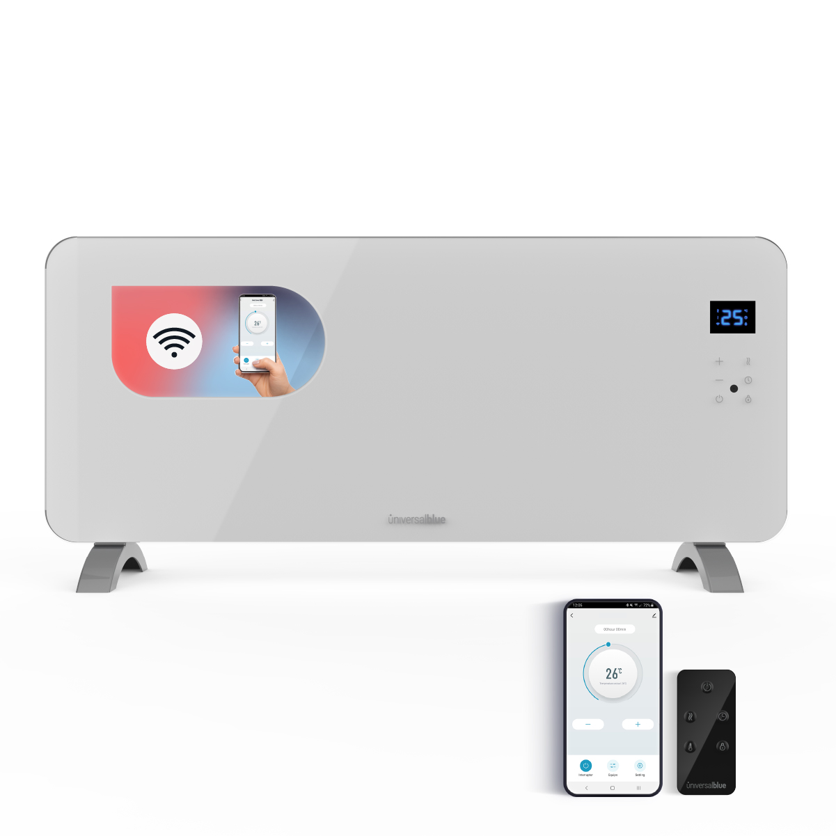 Calefactor - CALA CONTA 5020W UNIVERSALBLUE, Cristal blanco