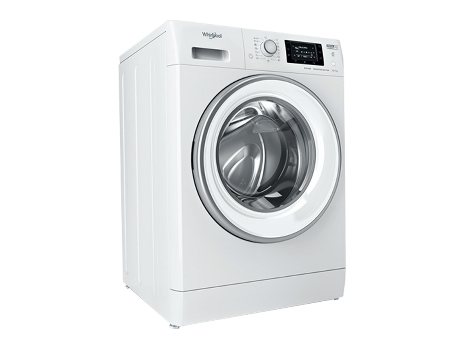 Lavadora secadora - Whirlpool FWDD 1071682 WSV EU N, 10 kg/7 kg, 1600 rpm, 6th Sense, SteamCare, Blanco