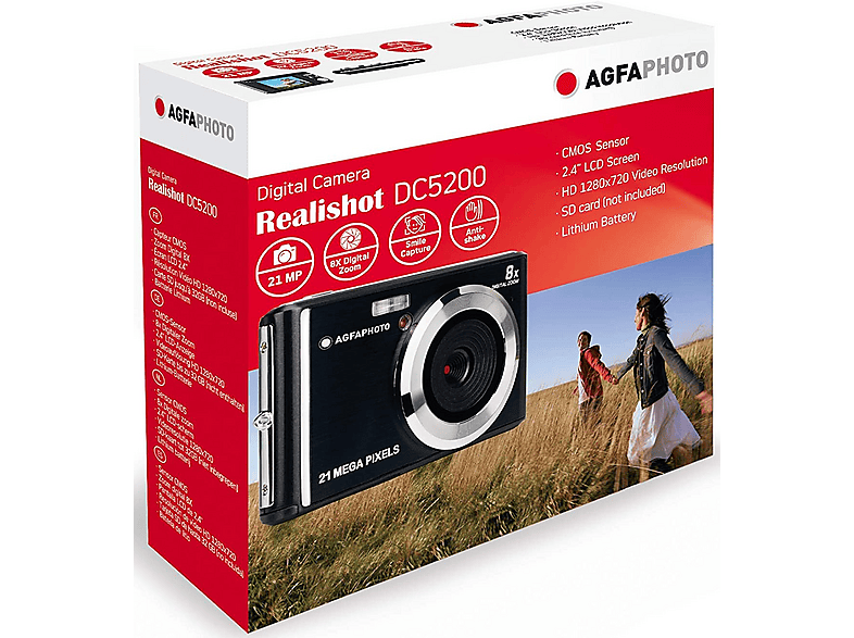 AgfaPhoto Compact Cam DC5200 Digitalkamera, Schwarz — Foto 3 von 5