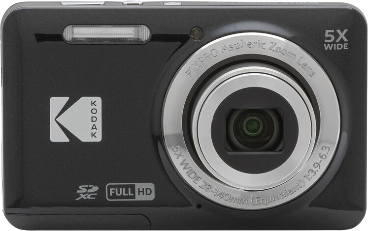 KODAK FZ55 nagy teljesítményű kompakt digitális fényképezőgép, fekete (KO-FZ55BK)