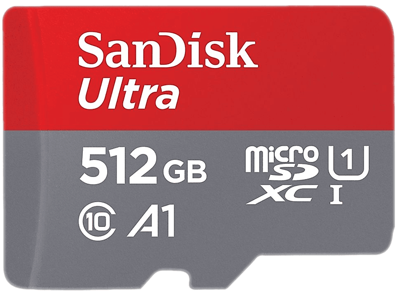 Sandisk Microsdxc Geheugenkaart Ultra A1 512 Gb Met Sd-adaptater (0619659200572)