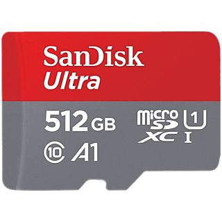 SANDISK MicroSDXC geheugenkaart Ultra A1 512 GB met SD-adaptater (0619659200572)