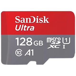 SANDISK MicroSDXC geheugenkaart Ultra A1 128 GB met SD-adapter (0619659200558)