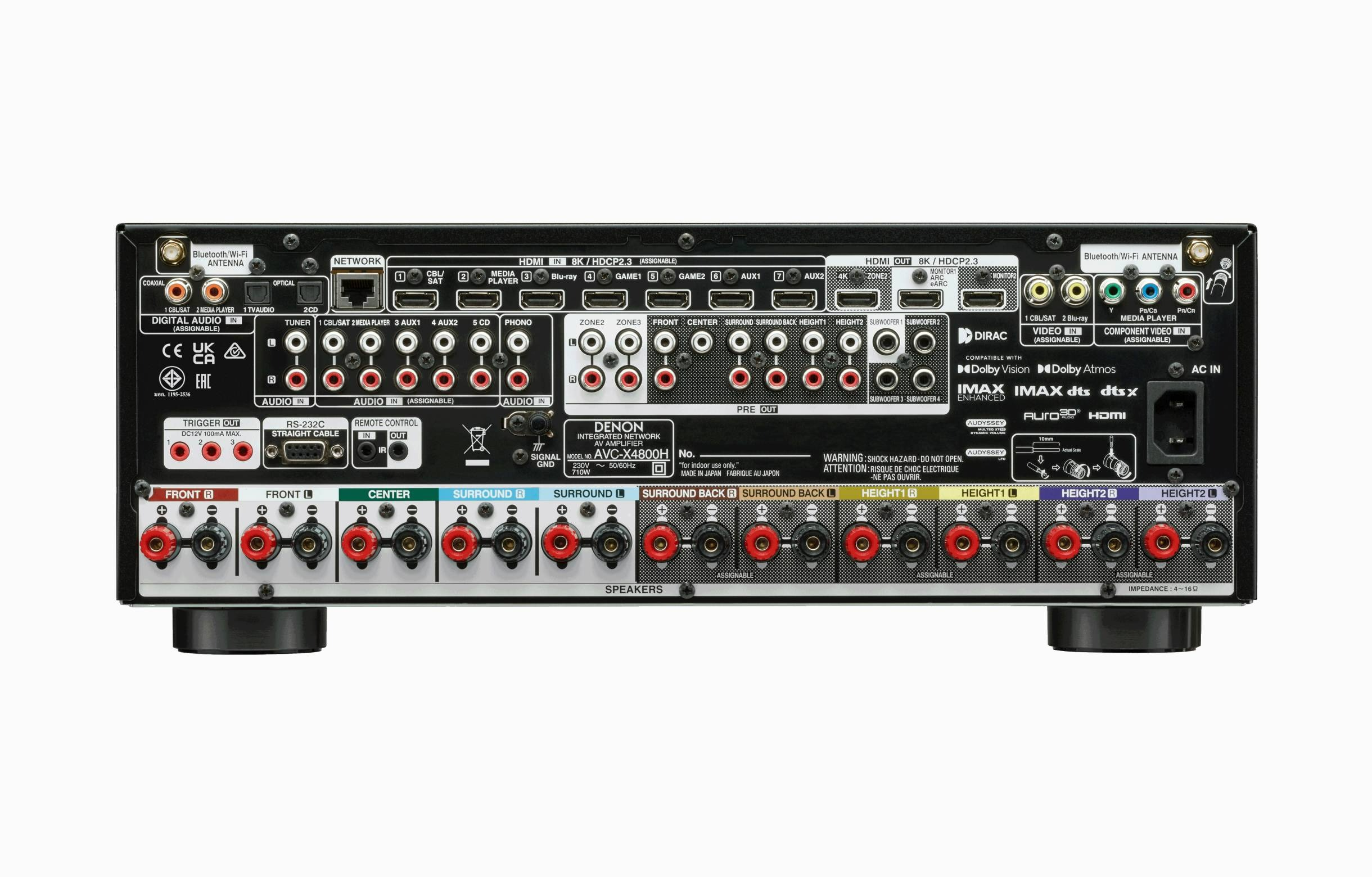 DENON AVC-X4800H 9.4-Kanal 8K-AV-Verstärker, schwarz | MediaMarkt