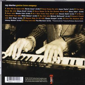 Ray Charles album hátlapja billentyűzettel és kottával.