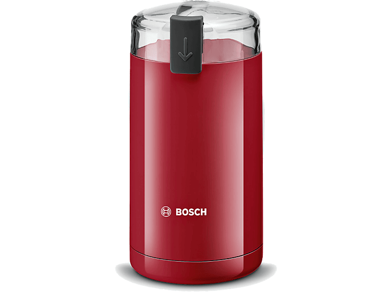 Bosch TSM6A014R Kaffeemühle (Rot, 180 Watt, Edelstahl-Mahlschale, 2-flügliges Edelstahl-Schlagmesser)