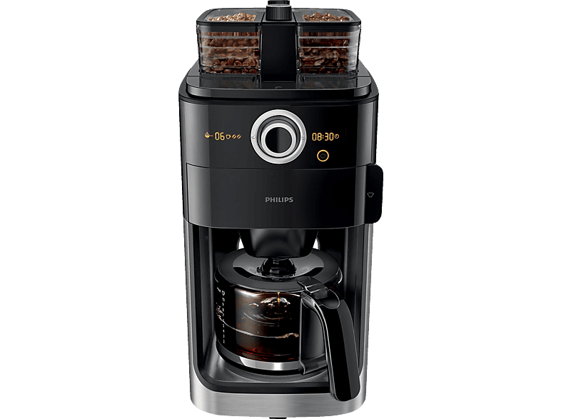 Kaffeemaschine PHILIPS HD7769/00 Grind & Brew mit Glaskanne, 1,2 Liter, 1000 Watt