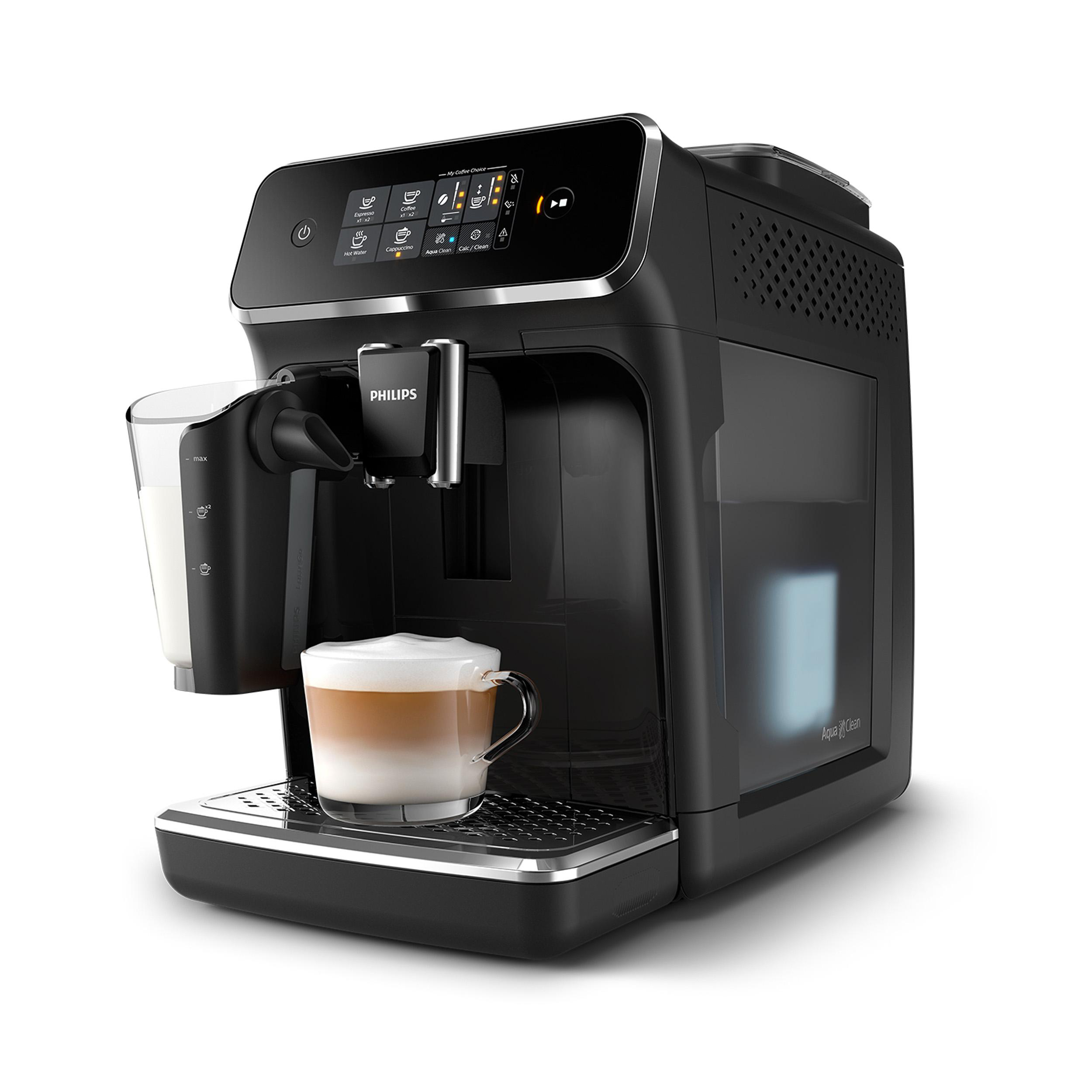 PHILIPS EP2231/40 3 LatteGo Kaffeevollautomat Matt-Schwarz/Klavierlack-Schwarz Serie 2200 Kaffeespezialitäten