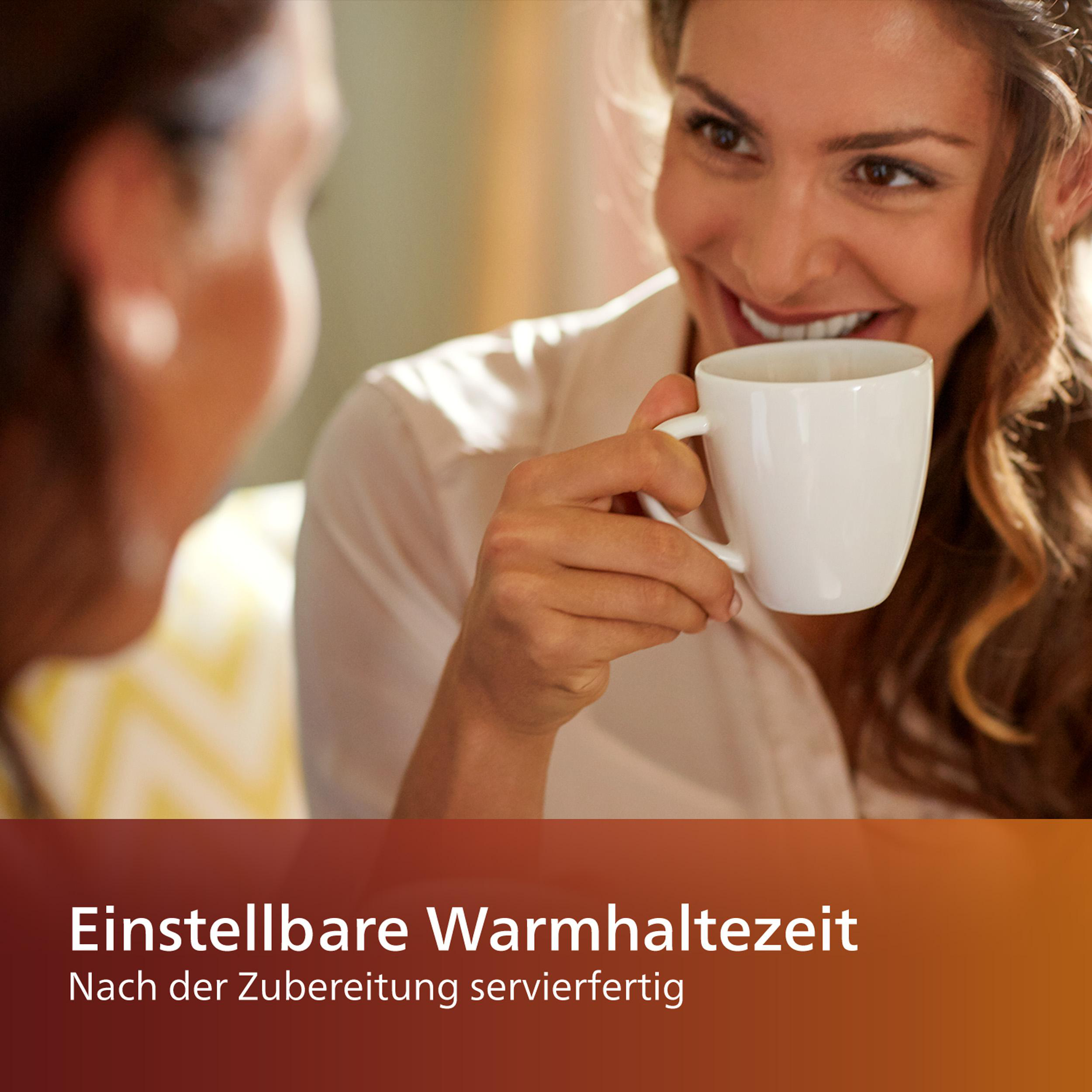 PHILIPS HD7769/00 Grind & Brew mit Glaskanne, 1,2 Liter, 1000 Watt,  Kaffeemaschine Schwarz/Metall