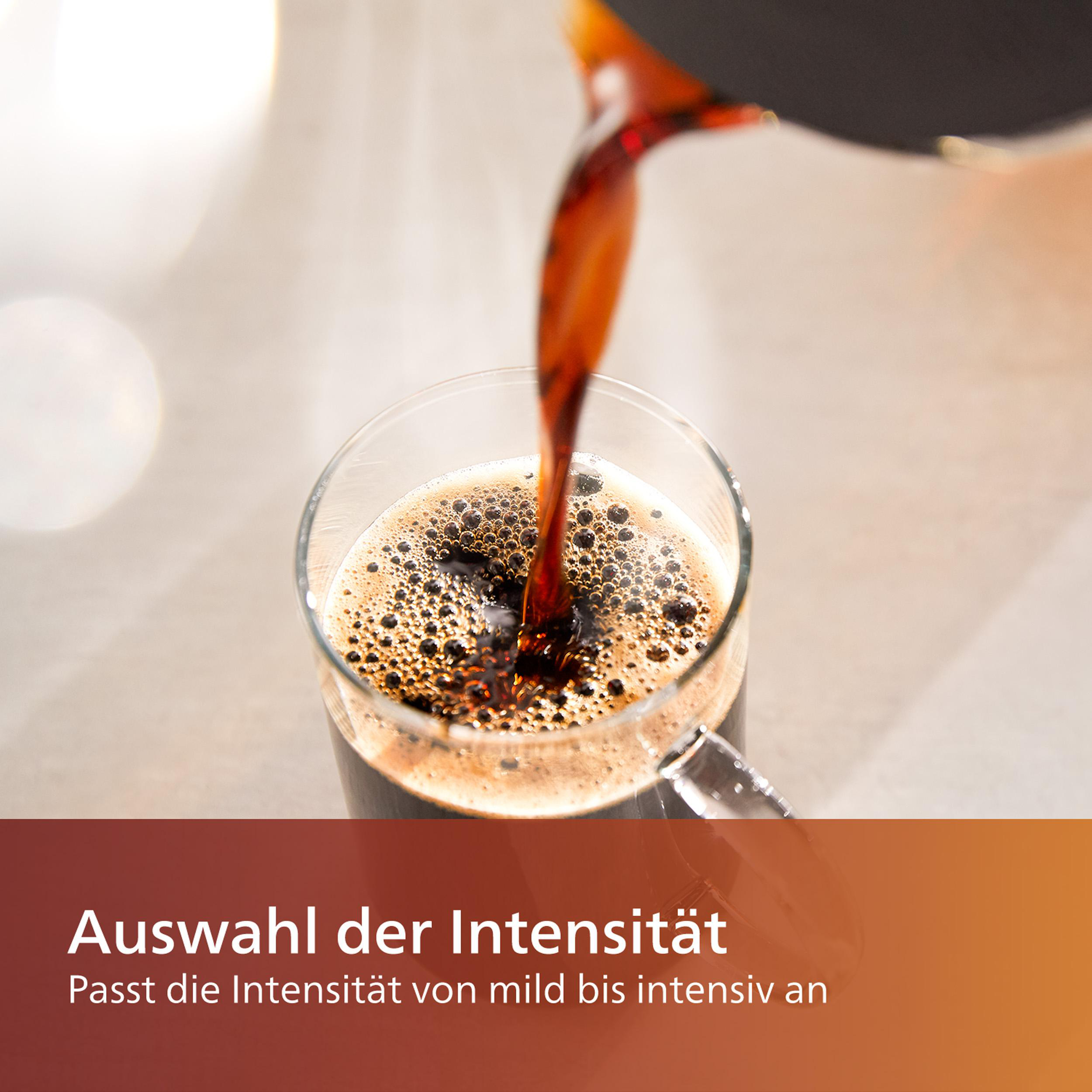 PHILIPS HD7769/00 Grind & Brew mit Glaskanne, 1,2 Liter, 1000 Watt,  Kaffeemaschine Schwarz/Metall