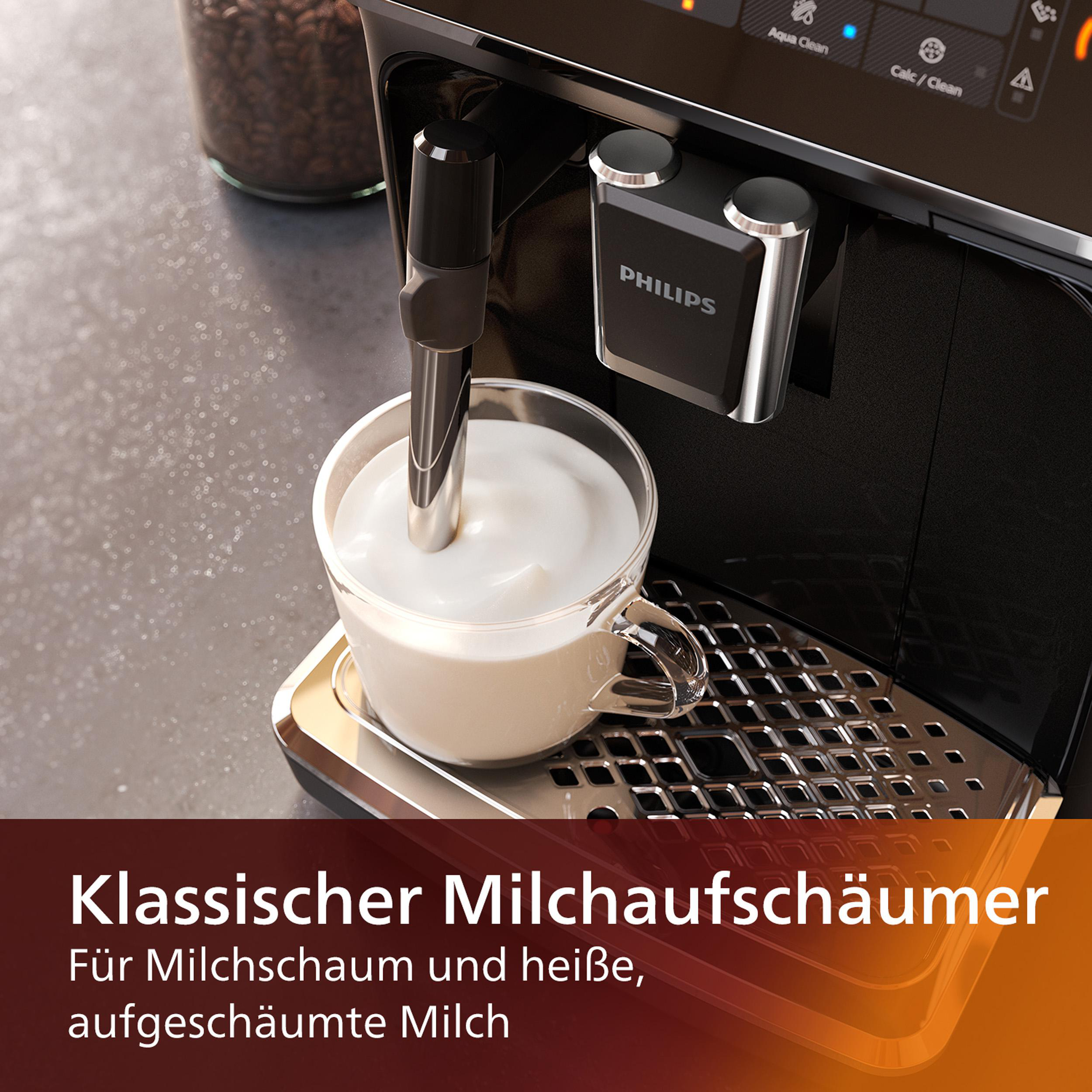 PHILIPS EP3221/40 Series 3200 4 Kaffeespezialitäten Kaffeevollautomat Klavierlack-Schwarz
