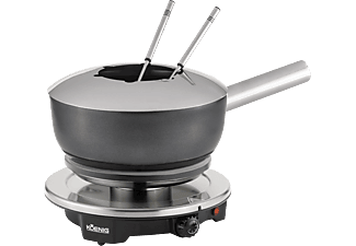 KOENIG B02150 - Fondue Set (Schwarz/Silber)