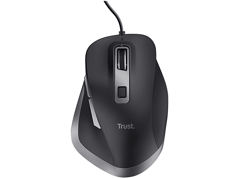 MOUSE TRUST FYDA ECO, Collegamento USB, Ingresso: Otticamente a diodi laser, Scrolling 2 direzioni, Risoluzione max 5000 dpi, forma ergonomica, Black/Grey