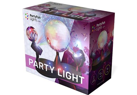 PATRYFUNLIGHTS Party-Licht mit rotierender Spiegelkugel und mehrfarbigen  LED Lightspots