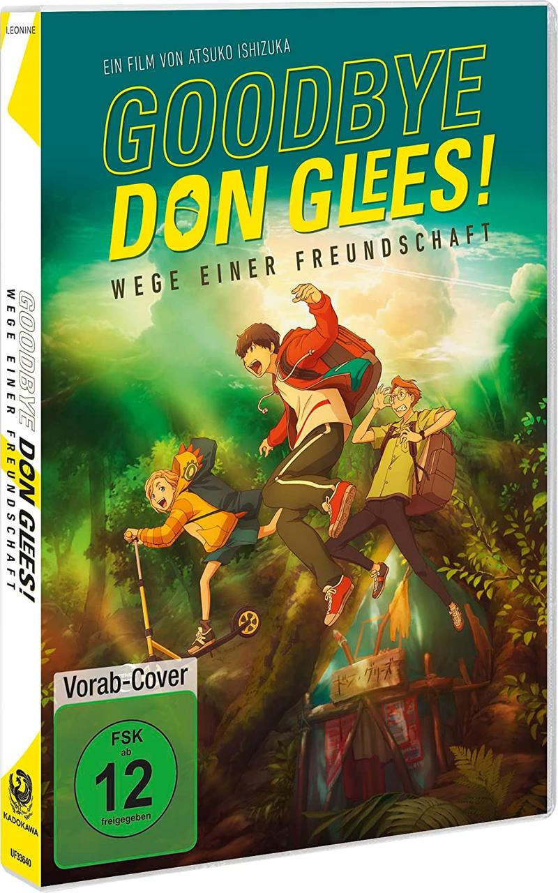 DVD-Hülle für den Anime-Film "Goodbye Don Glees!". Auf dem Cover ist ein Foto von Charakteren.
