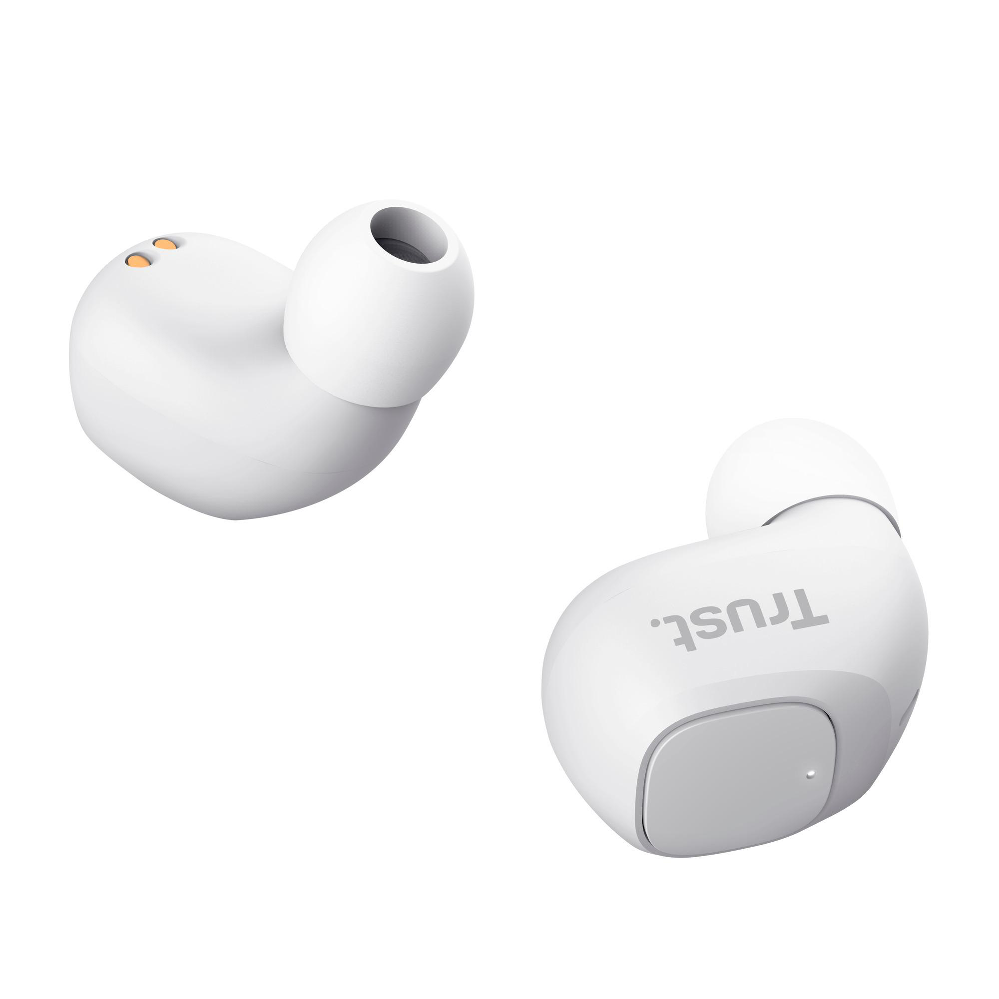 In-ear TRUST Compact Kopfhörer Weiß Bluetooth Nika True Wireless,
