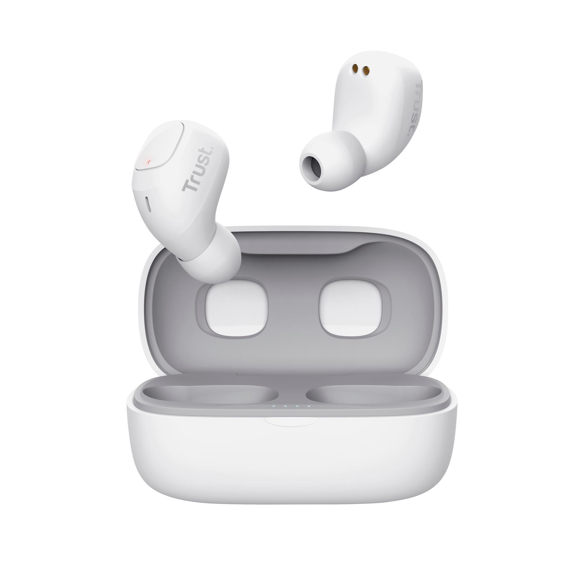 Compact Weiß Wireless, Kopfhörer Nika True In-ear TRUST Bluetooth
