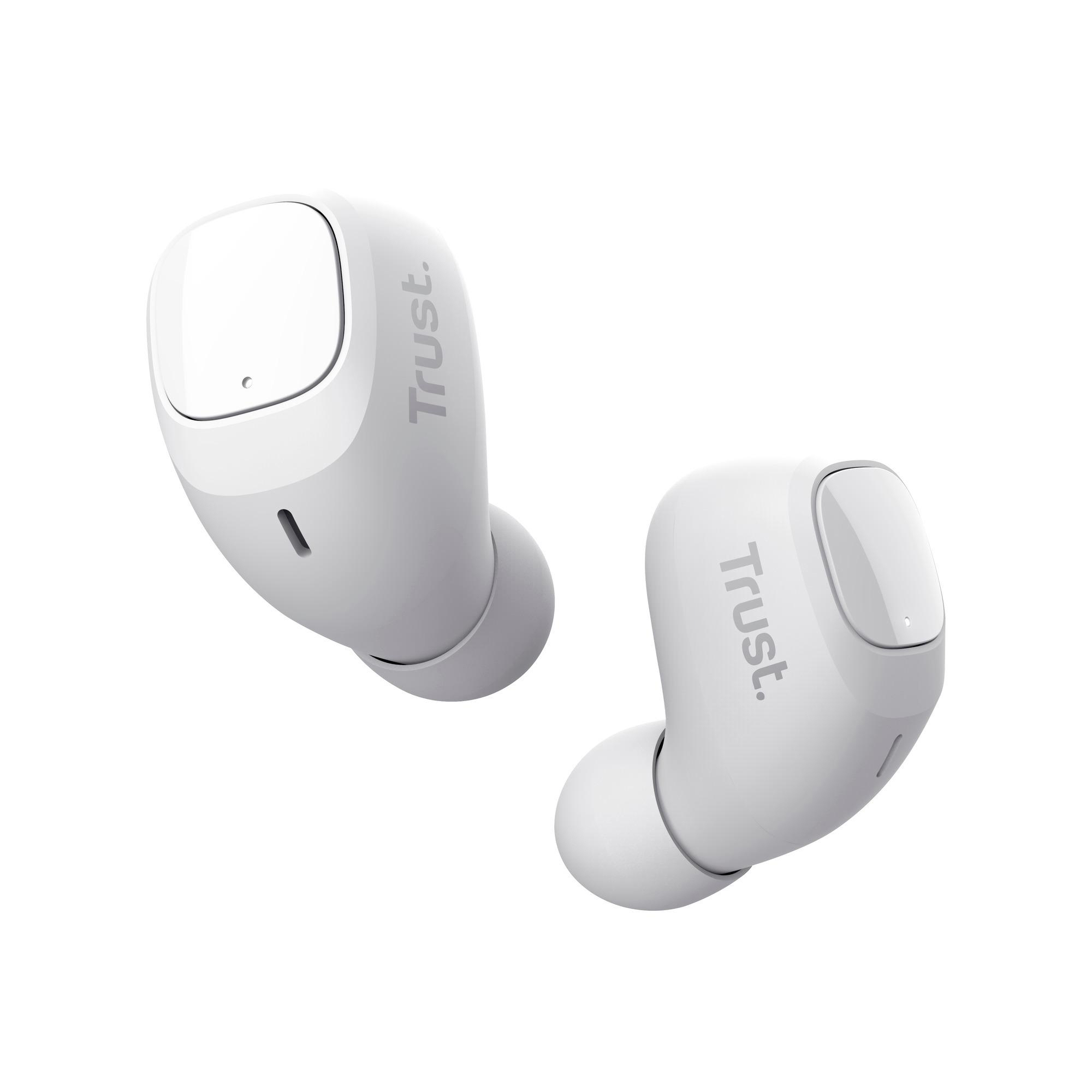 Wireless, TRUST Bluetooth In-ear Compact Nika True Weiß Kopfhörer