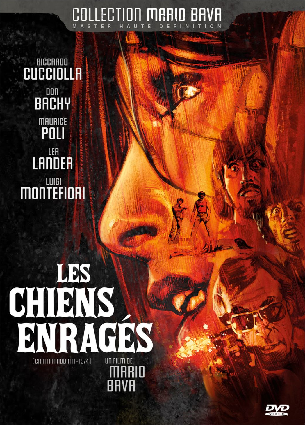 Filmposter voor 'Les Chiens Enragés' met acteursgezichten en tekst.