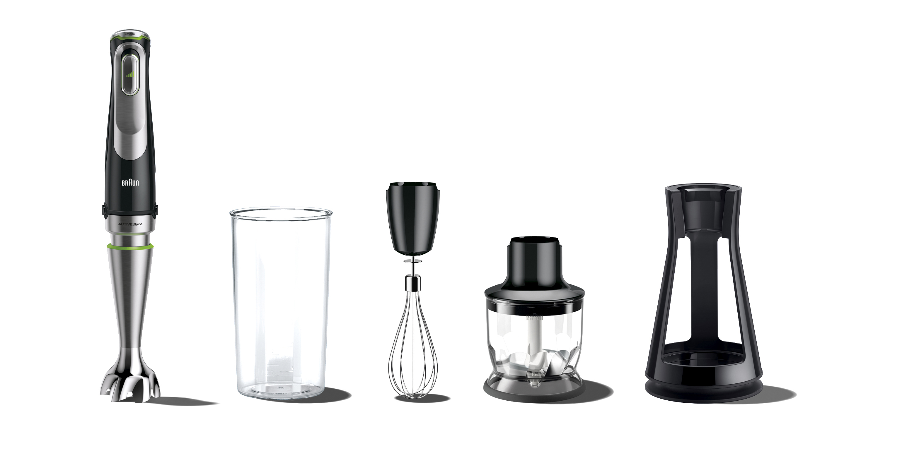 BRAUN MultiQuick 9 MQ 9125 XS Stabmixer Schwarz/Edelstahl (1200 Watt, 0.6 Liter (Messbecher), 0.35 Liter (Kompaktzerkleinerer))